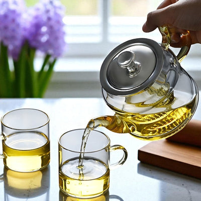 Théière individuelle en verre