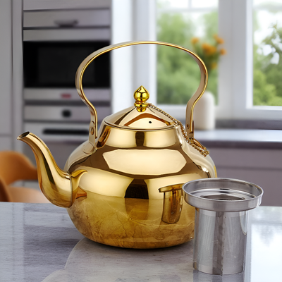 Théière inox pour thé à la menthe