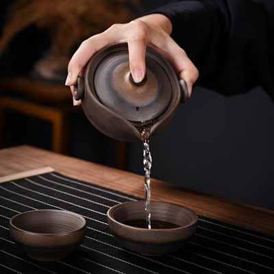 Service à thé japonais en fonte