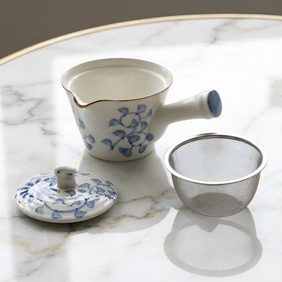 Théière japonaise bleue