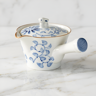 Théière japonaise bleue