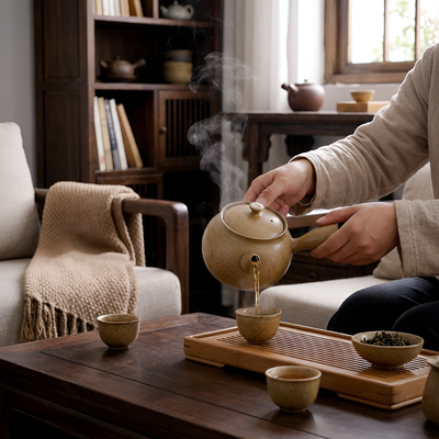 Théière japonaise en grès