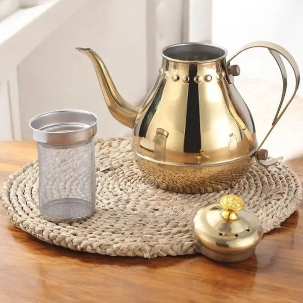 Théière marocaine vintage en émail