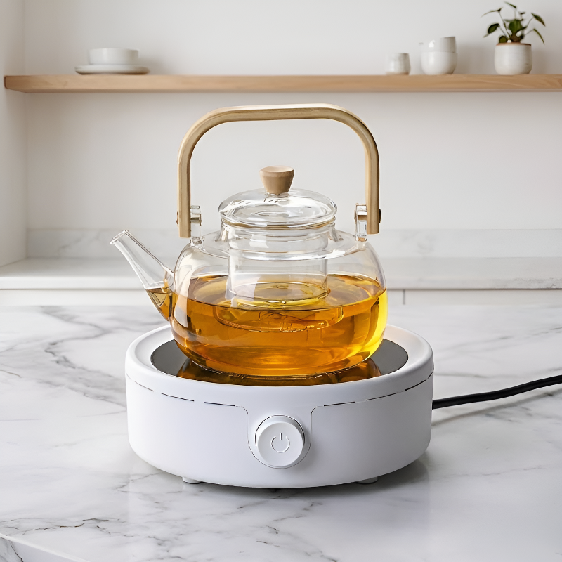 Théière minimaliste transparente