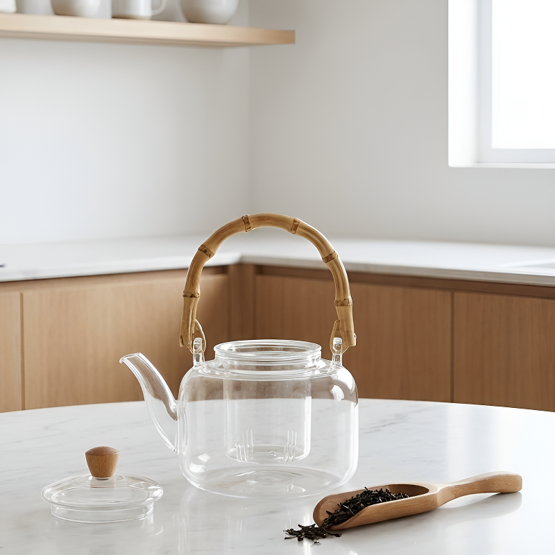 Théière minimaliste transparente
