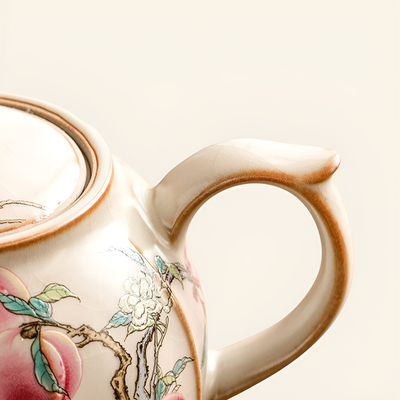 Théière pivoine céramique