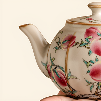 Théière pivoine céramique