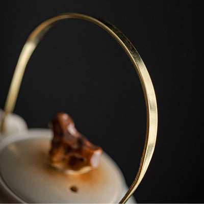 Théière porcelaine ancienne paysage chinois