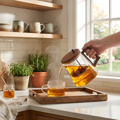 Théière transparente 1 personne