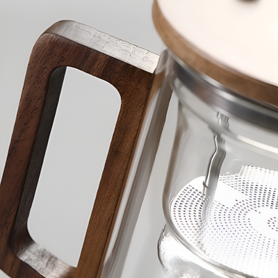 Théière transparente élégante