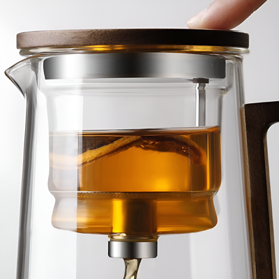 Théière transparente élégante