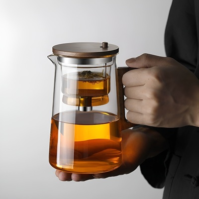 Théière transparente élégante