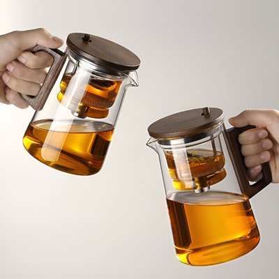 Théière transparente élégante