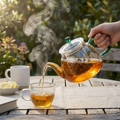 Théière transparente simple