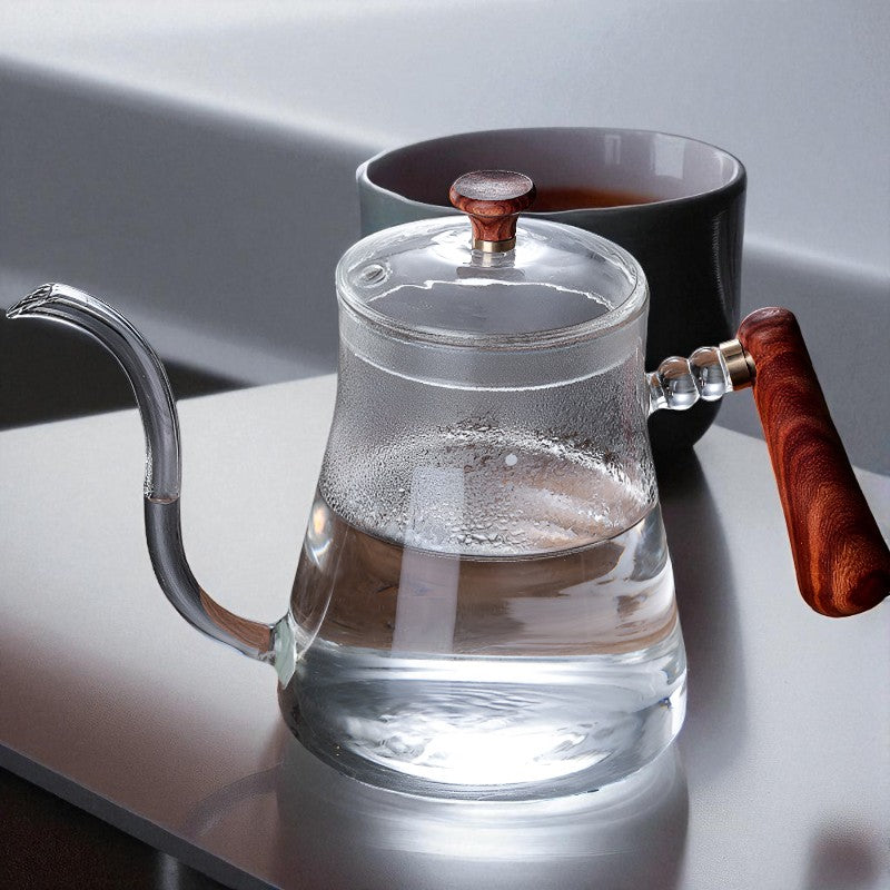 Théière transparente en verre