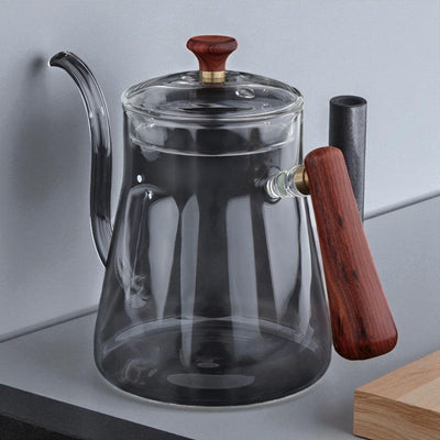 Théière transparente en verre