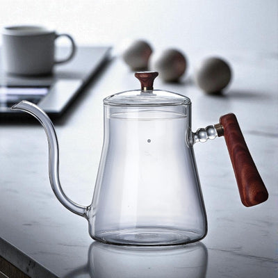 Théière transparente en verre