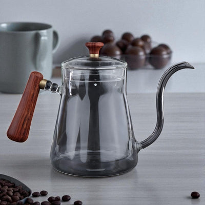 Théière transparente en verre