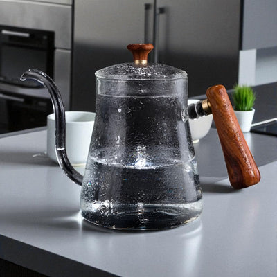 Théière transparente en verre