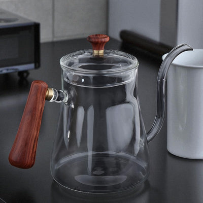 Théière transparente en verre