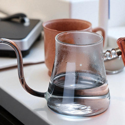 Théière transparente en verre