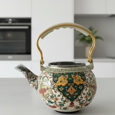 Théière turc verte