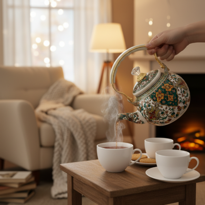 Théière turc verte