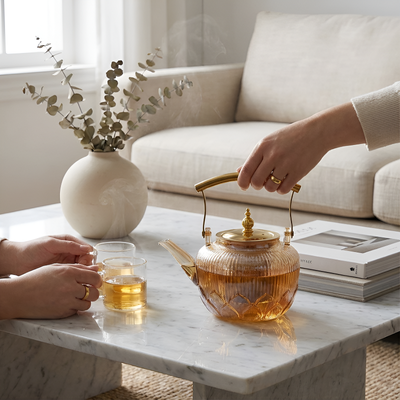 Théière en verre design