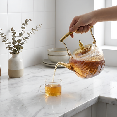 Théière en verre design