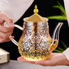 Théière en verre avec filtre et piston