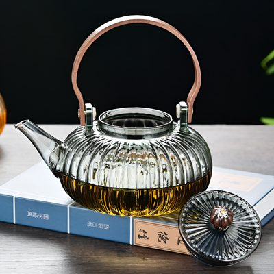 Théière en verre fleur de thé