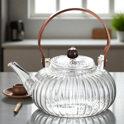 Théière en verre fleur de thé