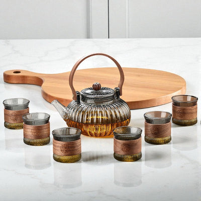 Théière en verre fleur de thé