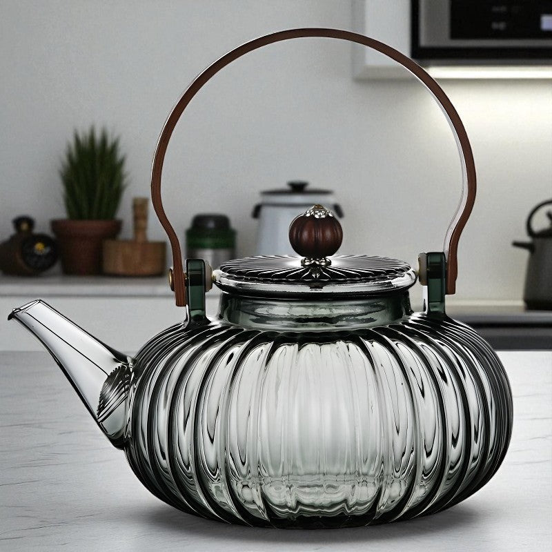 Théière en verre fleur de thé