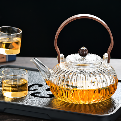 Théière en verre fleur de thé