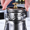 Théière en verre et inox
