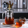 Théière en verre et inox