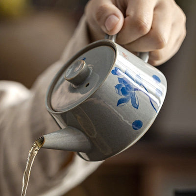 Théière vintage bleu