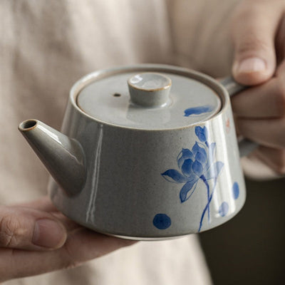 Théière vintage bleu