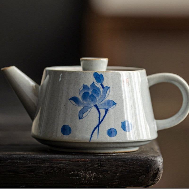 Théière vintage bleu