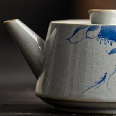 Théière vintage bleu