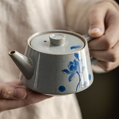 Théière vintage bleu