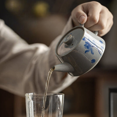 Théière vintage bleu