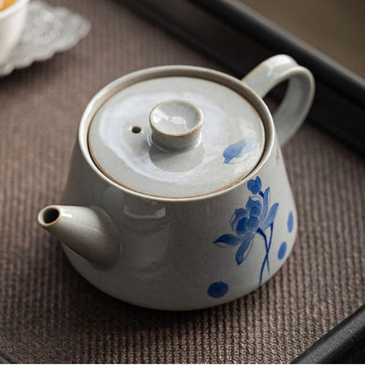 Théière vintage bleu