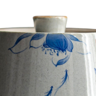 Théière vintage bleu