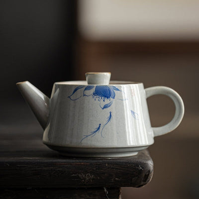 Théière vintage bleu