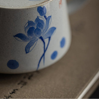 Théière vintage bleu